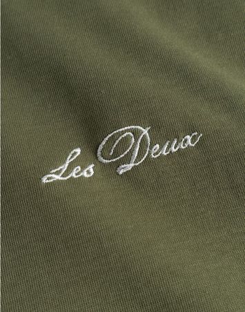 Kaki groene t-shirt Les Deux