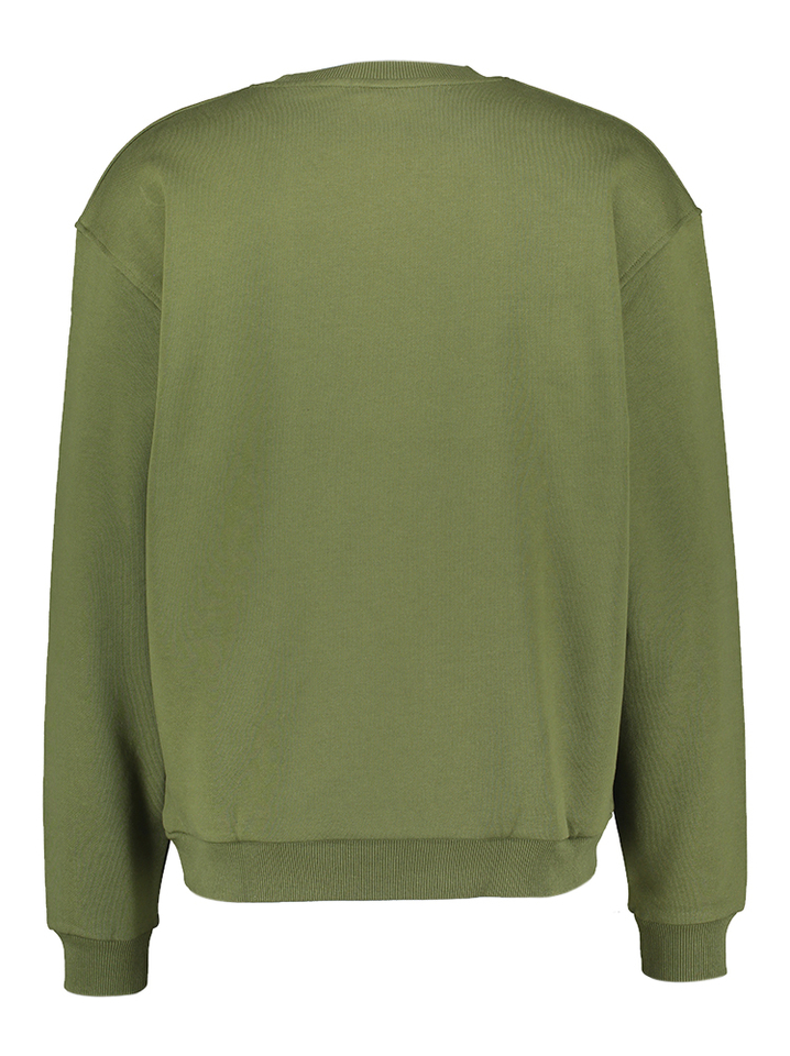 Chive green sweater met ronde hals Les Deux