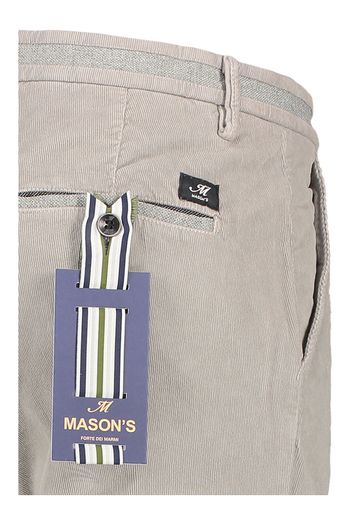 Grijze lange broek in ribfluweel Mason's