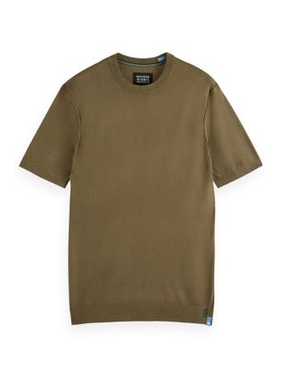 Scotch & Soda Bruine trui met korte mouwen