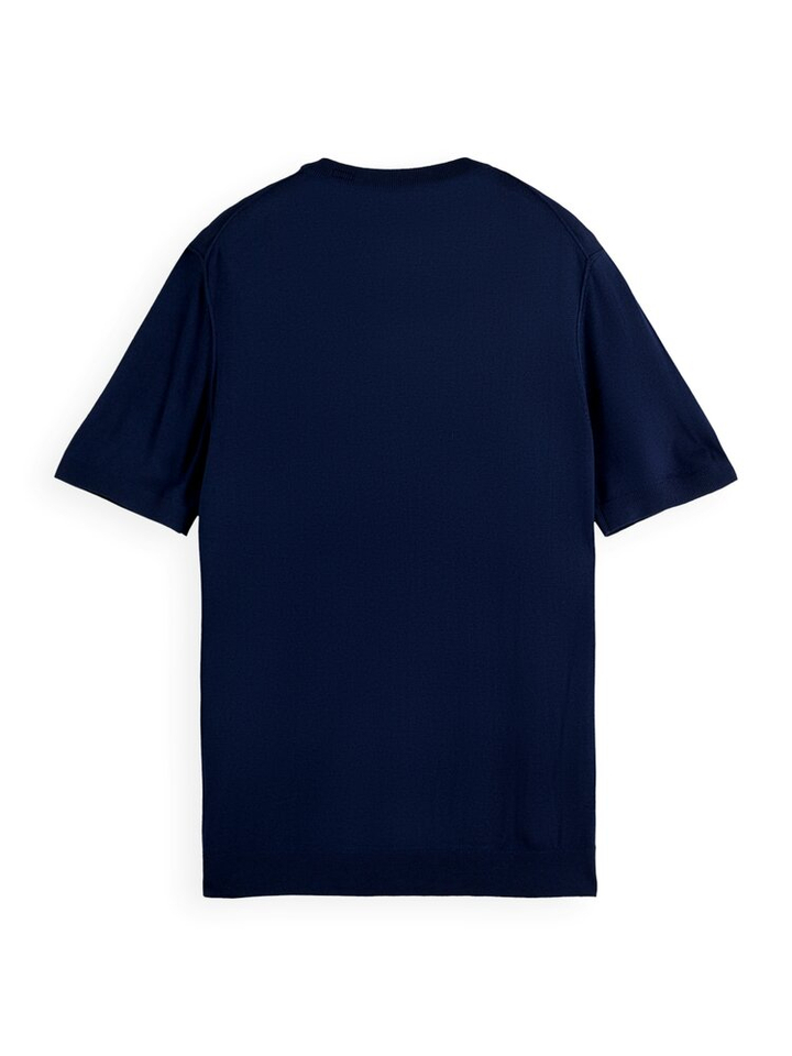 Donkeblauwe trui met korte mouwen Scotch & Soda 