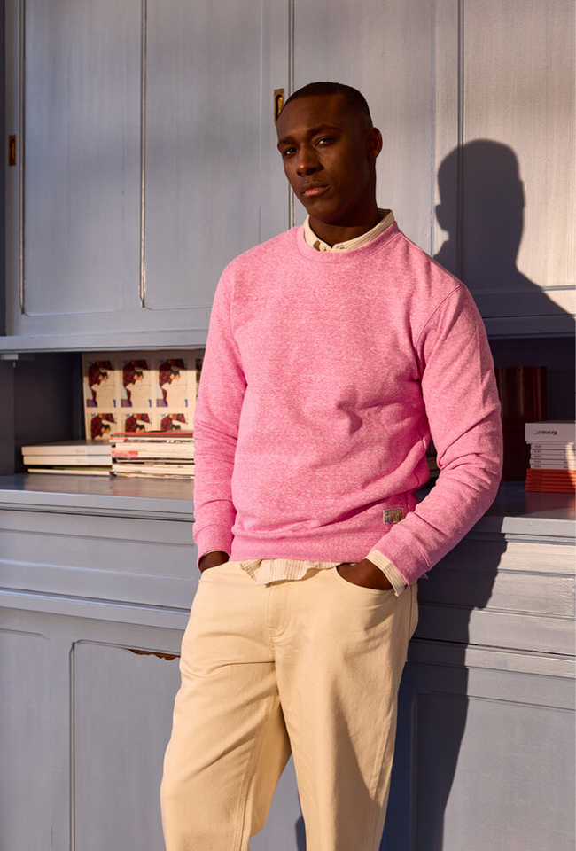 Paarskleurige katoenen sweater met ronde hals Scotch & Soda