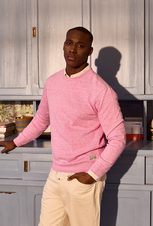 Paarskleurige katoenen sweater met ronde hals Scotch & Soda