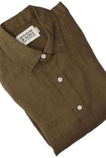 Classic green linnen hemd (regular fit) Scotch&Soda