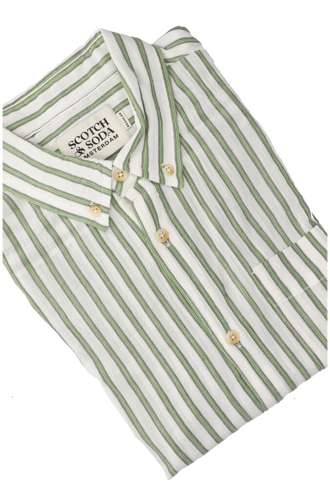 Firefly green stripe regular hemd Scotch & Soda