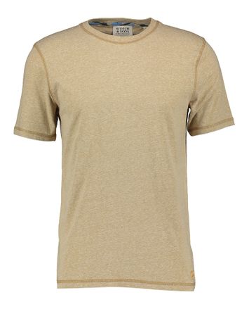 Beige t-shirt met ronde hals Scotch & Soda