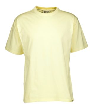 Scotch & Soda Gele katoenen t-shirt met ronde hals