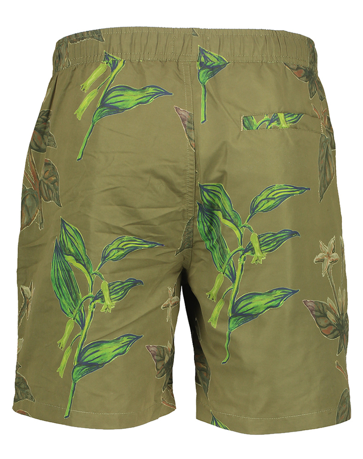 Kaki zwemshort met bloemenprint Scotch & Soda