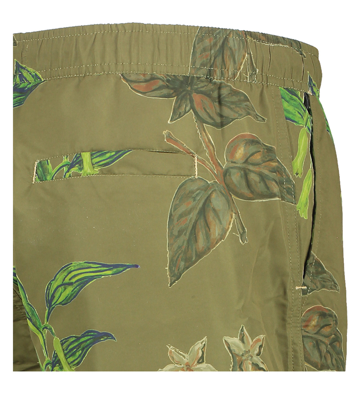 Kaki zwemshort met bloemenprint Scotch & Soda