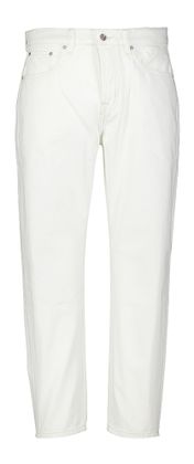 Scotch & Soda Witte tapered jeans met fijne strepen
