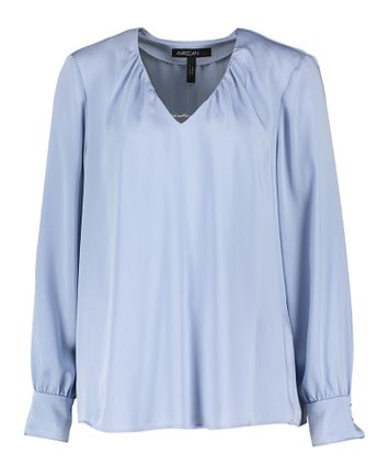 Lichtblauwe blouse met v-hals Marc Cain collections