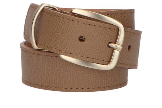 Camel riem in leer Angelo De Lombardi