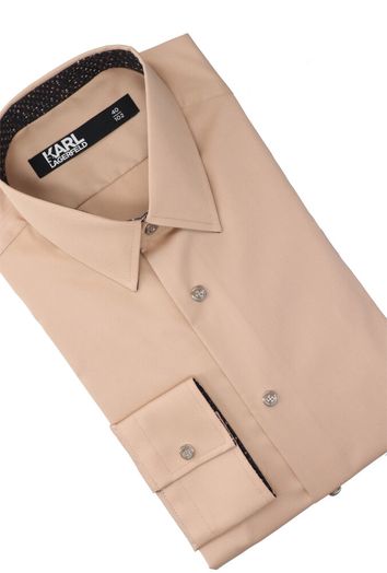 Beige katoenen hemd (slim fit) met lange mouwen Karl Lagerfeld