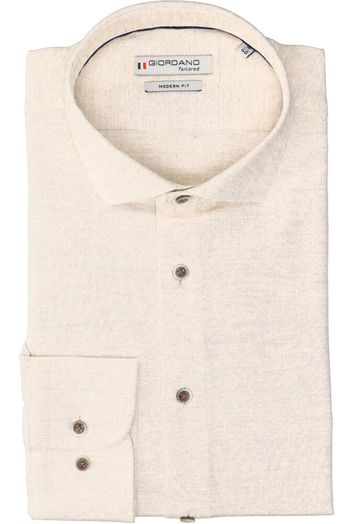 Beige katoenen hemd ( regular fit) met lange mouwen Giordano 