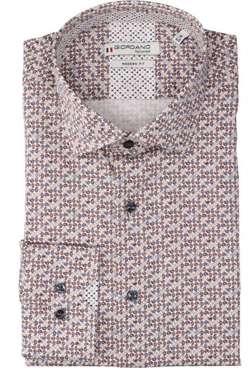 Beige katoenen hemd ( regular fit) met details en lange mouwen Giordano 