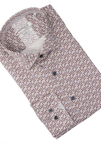 Beige katoenen hemd ( regular fit) met details en lange mouwen Giordano 