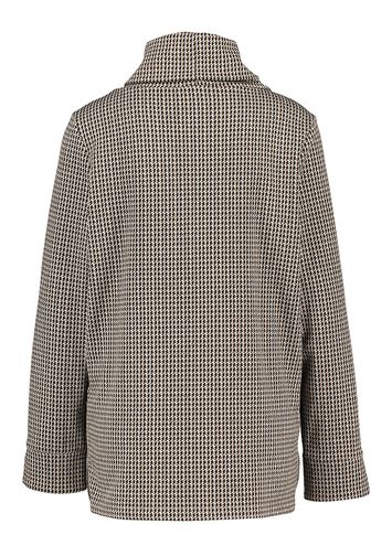 Beige en zwarte geruite pull met rolkraag Joseph Ribkoff 