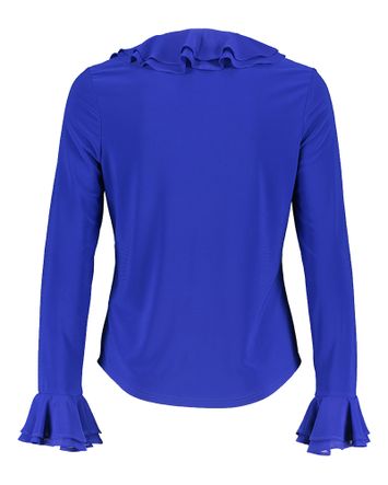 Kobalt blauwe bloes met frul Joseph Ribkoff 