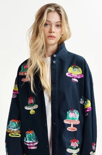 Kobaltblauwe jurk met zwarte print Joseph Ribkoff