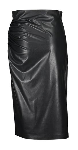 Zwarte halflange rok in leather look Joseph Ribkoff 