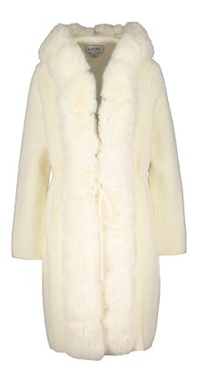 Joseph Ribkoff Ecru mantel faux met kap