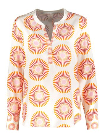 Wit bloes met oranje details Herzen's 