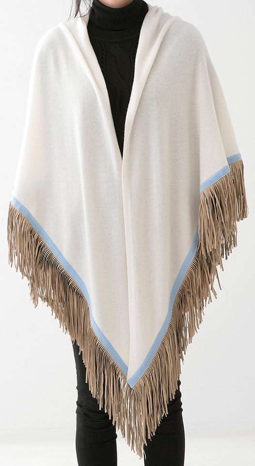 Witte sjaal driekhoek Herzen's 