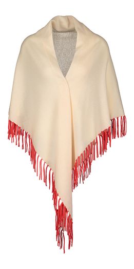 Lichtroze poncho met ruffels  Herzen's 
