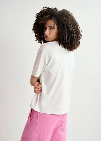 Witte t-shirt met pailetten detail Harisson Essentiel 
