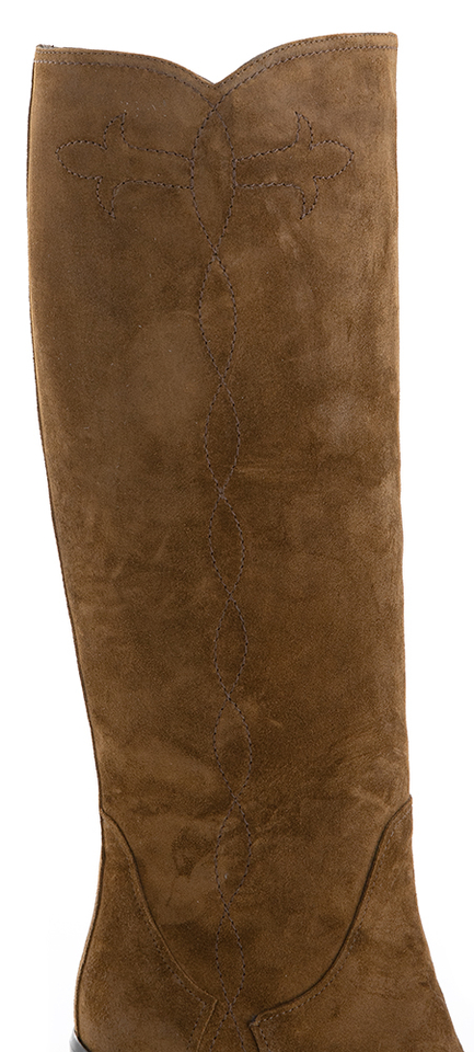 Bruine suède lange laarzen Nova