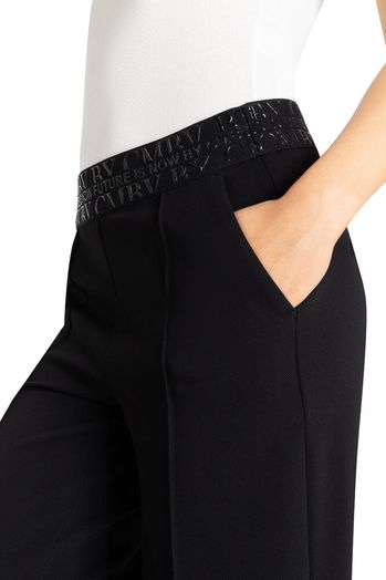 zwarte broek met detail in elastiek Cameron Cambio