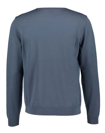 Blauwe wollen pull met ronde hals Hugo Boss