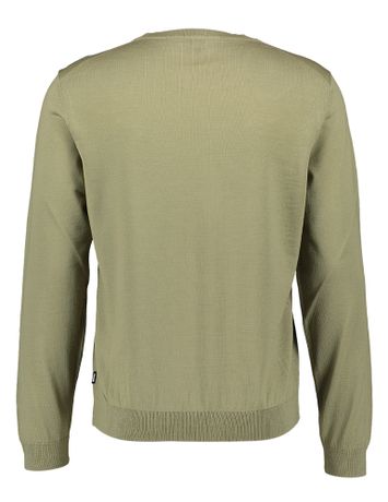 Safarigroene wollen pull met ronde hals Hugo Boss