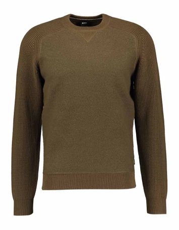 Kakikleurige pull met twee structuren Matero Hugo Boss 