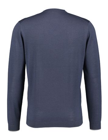 Blauwe pull met V-hals Gentiluomo