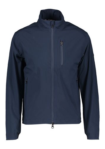 Blauwe jas met opstaande kraag Hackett