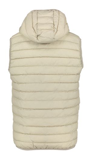 Beige bodywarmer met kap en logo op de borst Liu Jo