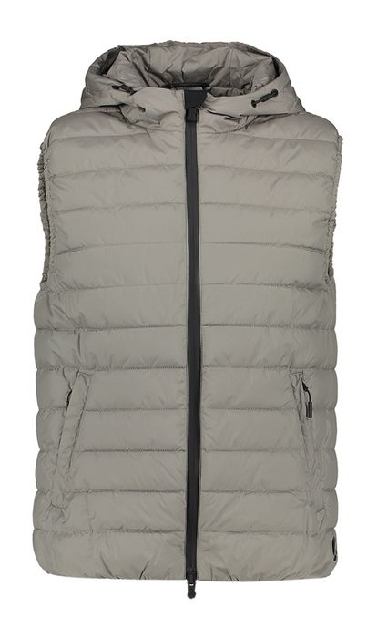 Grijze bodywarmer met kap Kuma People of Shibuya