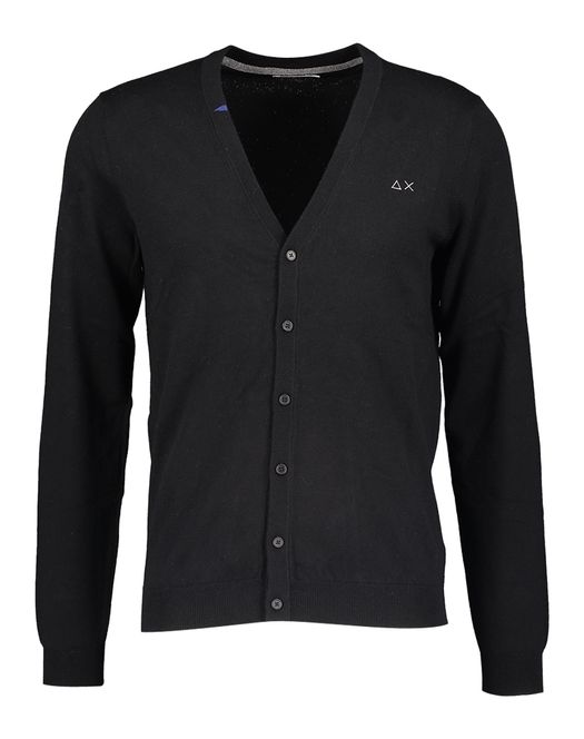 Zwarte cardigan met knoopsluiting Cardig Solid Sun58