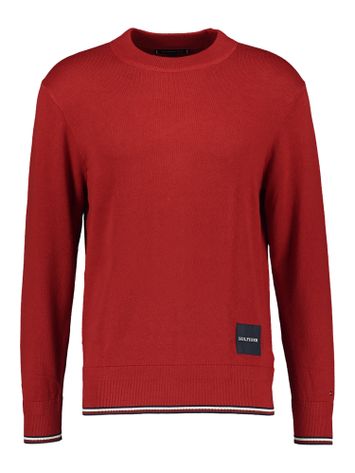 Rode sweater met ronde hals Tommy Hilfiger