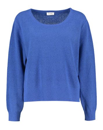 Blauwe wollen oversized trui American Vintage