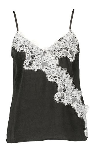Zwarte top met witte kant Mabelle Baum Und Pferdgarten