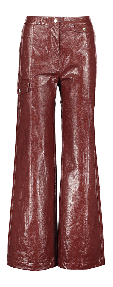 Bordeaux cargo broek in leather look Nuvin Baum Und Pferdgarten