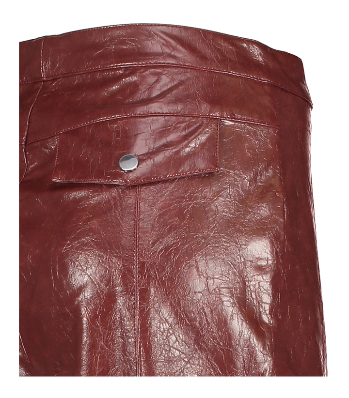 Bordeaux cargo broek in leather look Nuvin Baum Und Pferdgarten