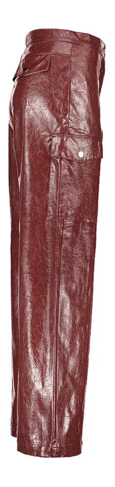 Bordeaux cargo broek in leather look Nuvin Baum Und Pferdgarten