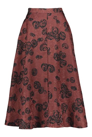 Bordeaux rok met zwarte bloemenprint Saye Baum Und Pferdgarten 