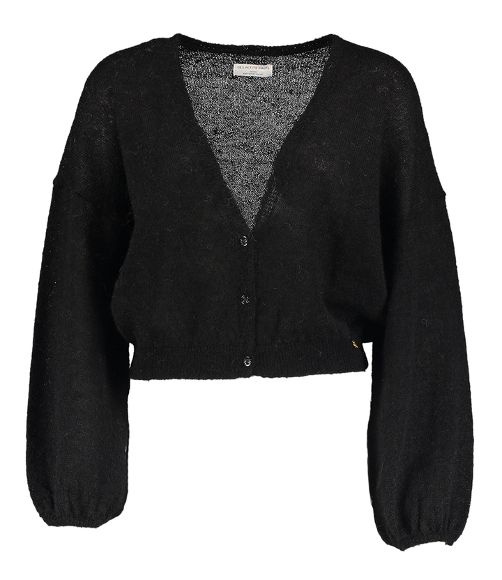 Zwarte wollen gilet met knopen Brisou Des Petits Hauts