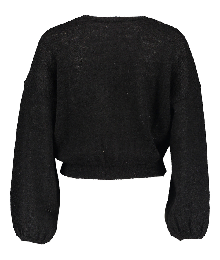 Zwarte wollen gilet met knopen Brisou Des Petits Hauts