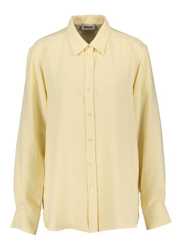Vanillekleurige blouse met knopen en lange mouwen Zenggi