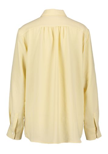 Vanillekleurige blouse met knopen en lange mouwen Zenggi